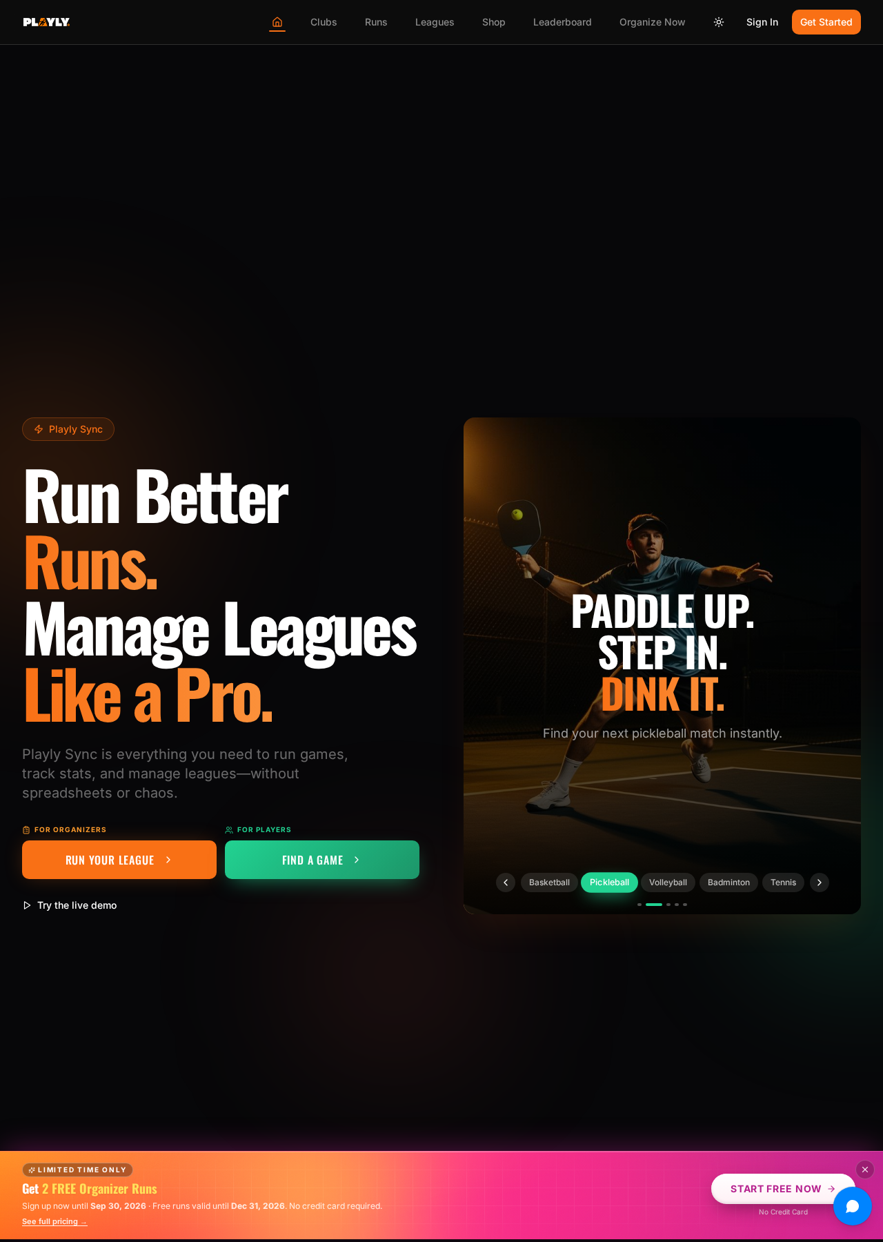 Playly Sync live website preview